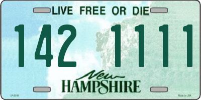 NH license plate 1421111