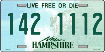 NH license plate 1421112