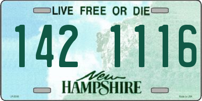NH license plate 1421116