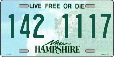 NH license plate 1421117