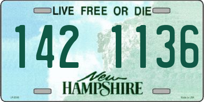 NH license plate 1421136