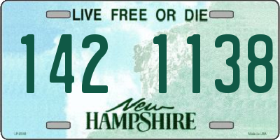 NH license plate 1421138
