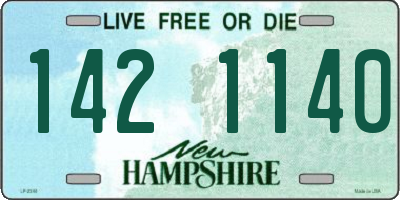 NH license plate 1421140