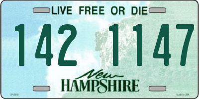 NH license plate 1421147