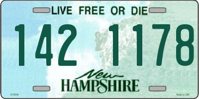 NH license plate 1421178