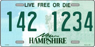 NH license plate 1421234