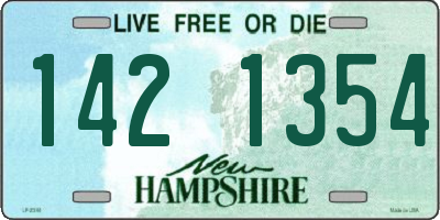NH license plate 1421354