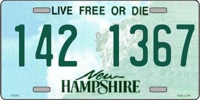 NH license plate 1421367