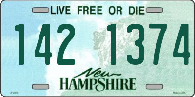 NH license plate 1421374