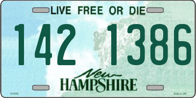 NH license plate 1421386