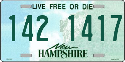 NH license plate 1421417