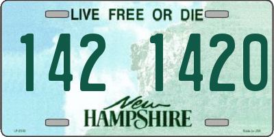 NH license plate 1421420