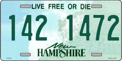NH license plate 1421472