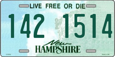 NH license plate 1421514