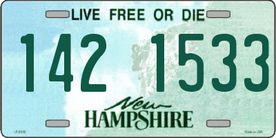 NH license plate 1421533
