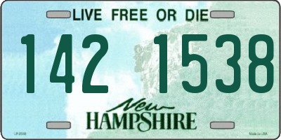 NH license plate 1421538