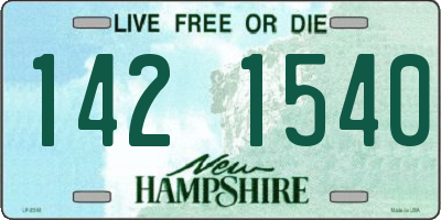NH license plate 1421540