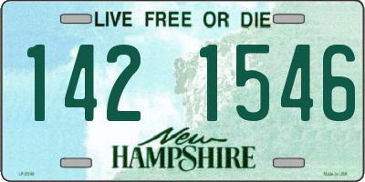 NH license plate 1421546