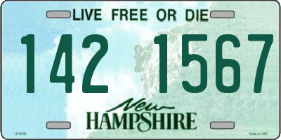 NH license plate 1421567