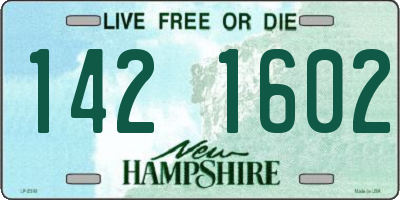 NH license plate 1421602
