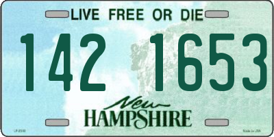 NH license plate 1421653