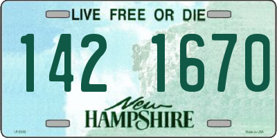 NH license plate 1421670