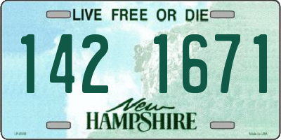 NH license plate 1421671