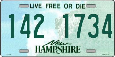 NH license plate 1421734