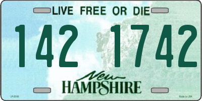 NH license plate 1421742