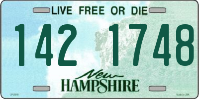 NH license plate 1421748
