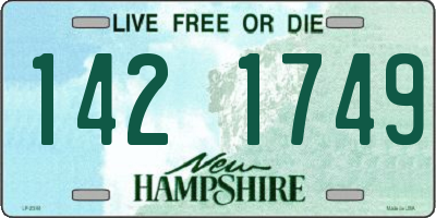 NH license plate 1421749