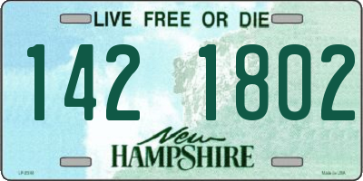 NH license plate 1421802