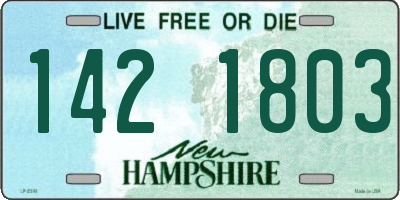 NH license plate 1421803