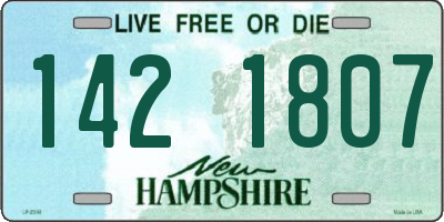 NH license plate 1421807