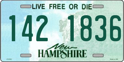NH license plate 1421836