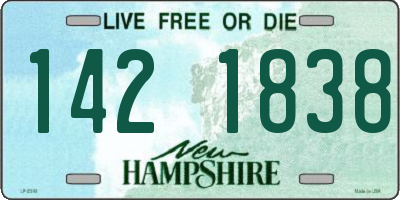 NH license plate 1421838