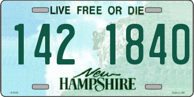 NH license plate 1421840