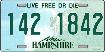 NH license plate 1421842