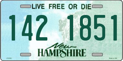 NH license plate 1421851