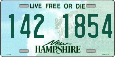 NH license plate 1421854