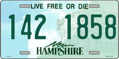 NH license plate 1421858
