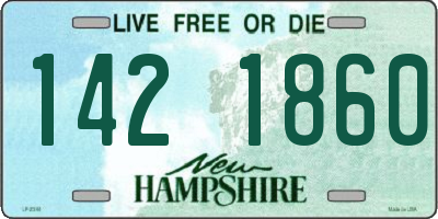 NH license plate 1421860