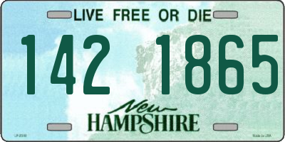 NH license plate 1421865