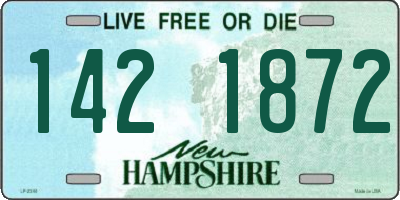 NH license plate 1421872