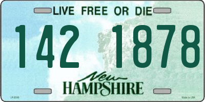NH license plate 1421878