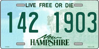 NH license plate 1421903