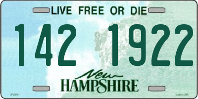NH license plate 1421922
