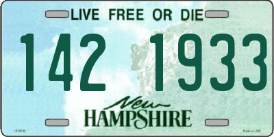 NH license plate 1421933