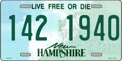 NH license plate 1421940