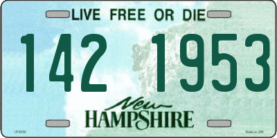 NH license plate 1421953